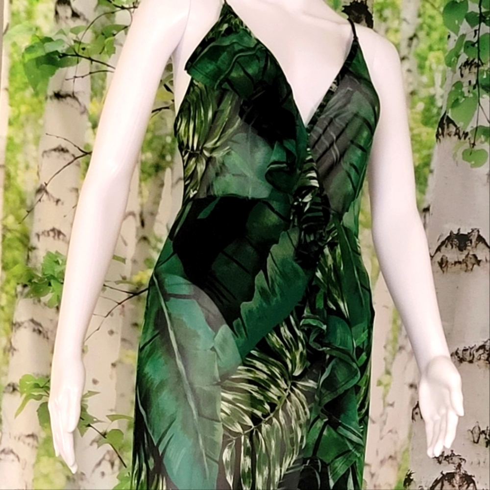 Palm bathing suit cover up dress